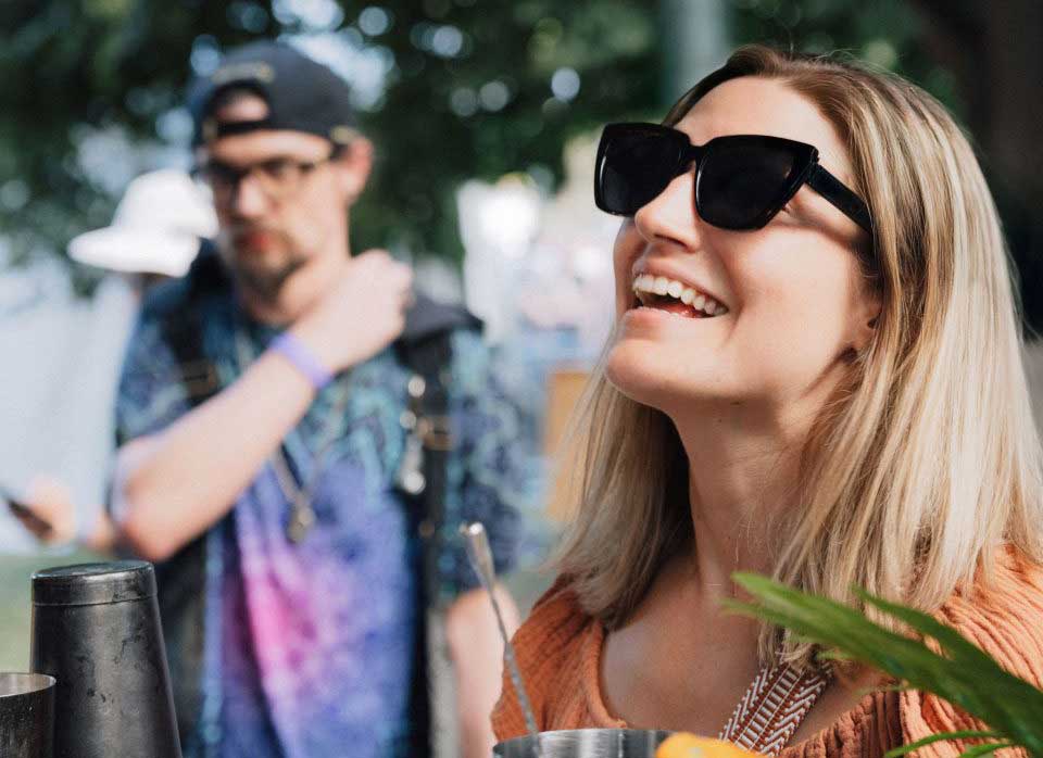 on premise event happy attendee