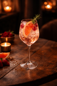 Citrus-forward cocktails served at a corporate networking event bar