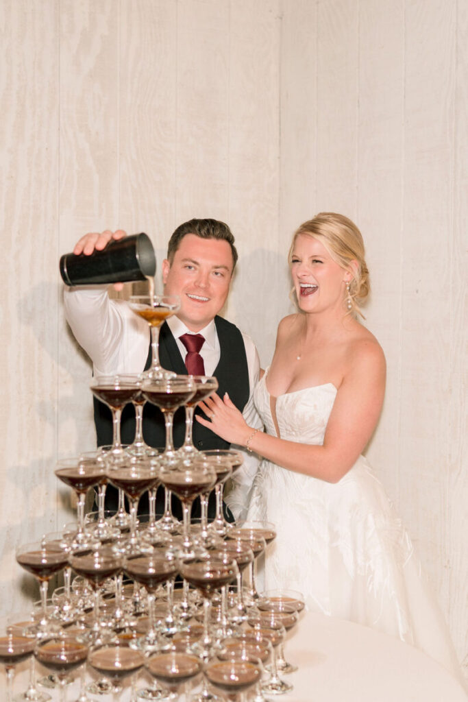 Espresso martini cocktail at a Colorado wedding bar — Peak Beverage 2026 - Jill House Photography