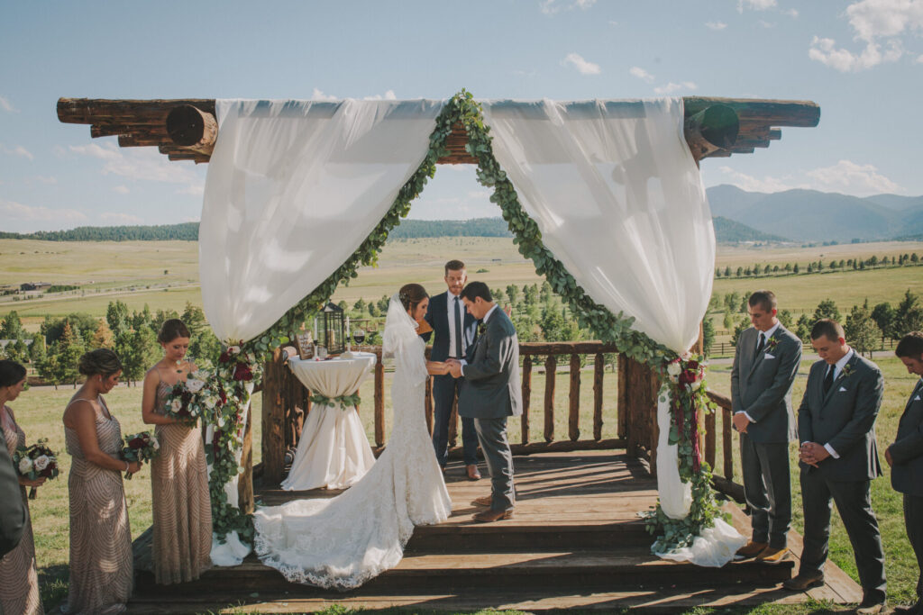 Peak Beverage full-service wedding bar at Spruce Mountain Ranch, Colorado