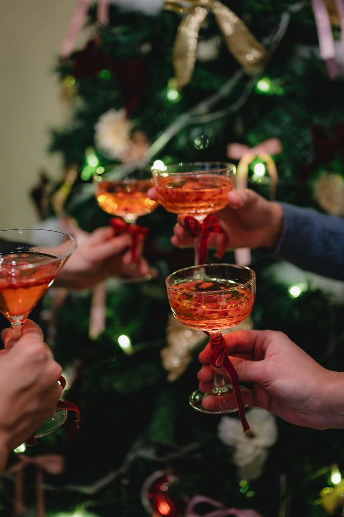 batch cocktails for a holiday party